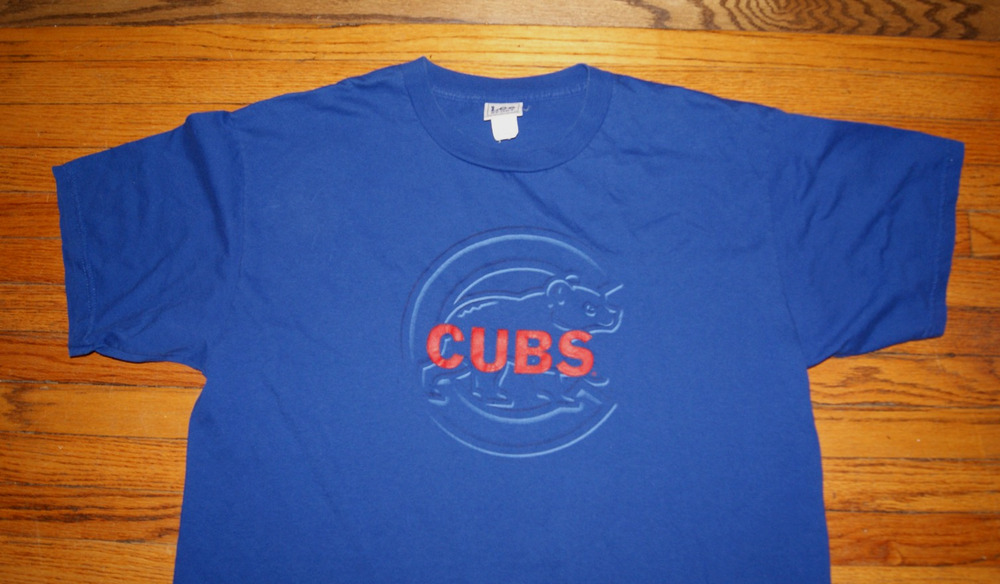 Vintage 90s Chicago Cubs Lee Sport Blue XL TShirt Rare Shadow Cub Logo